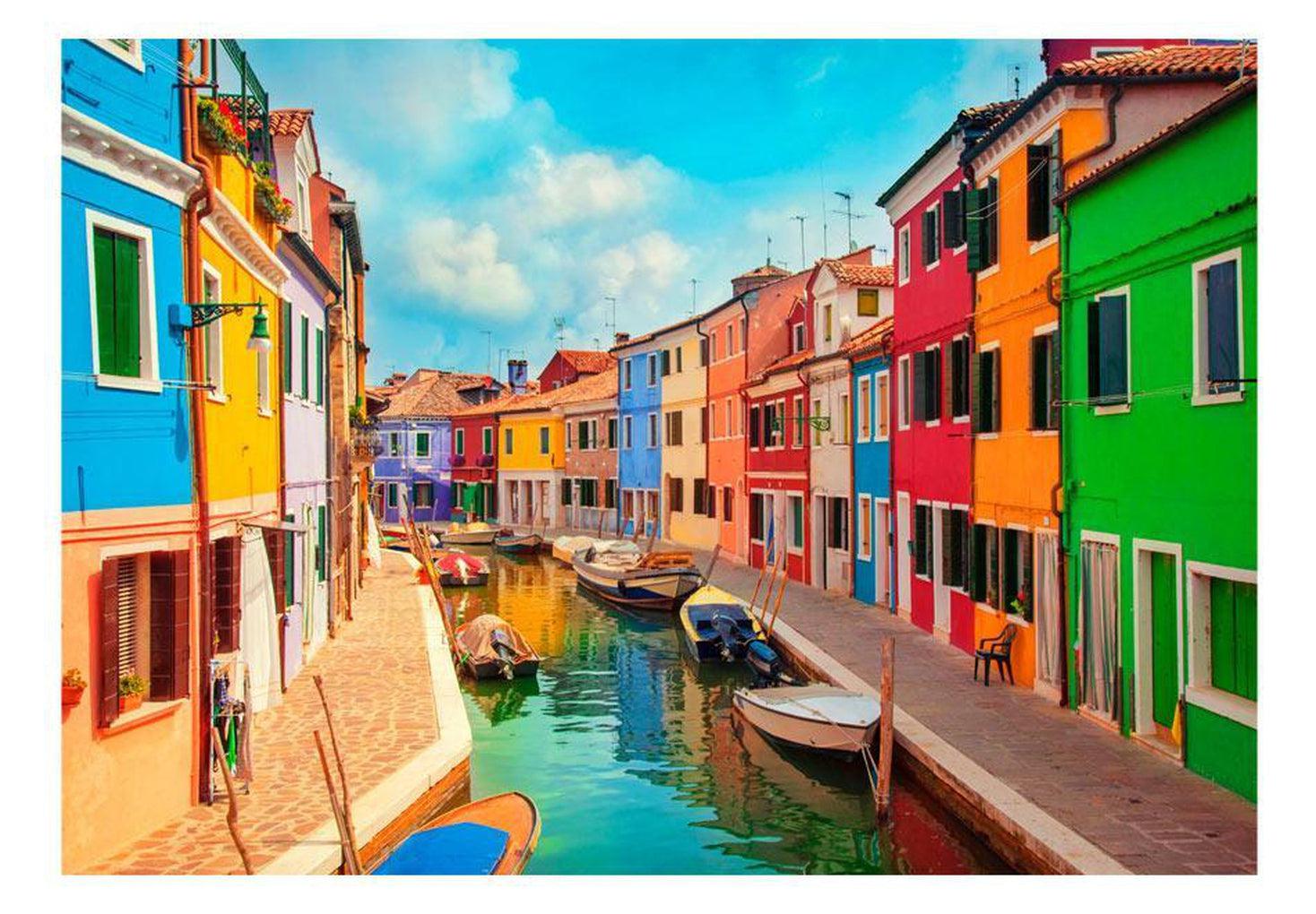 Cityscape Wallpaper Wall Mural - Colorful Canal In Burano