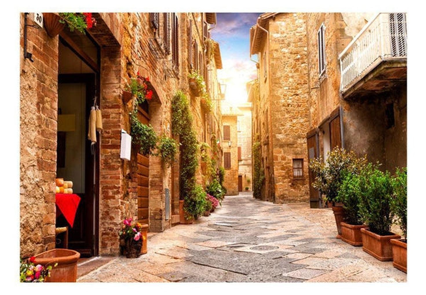 Cityscape Wallpaper Wall Mural - Colourful Street In Tuscany