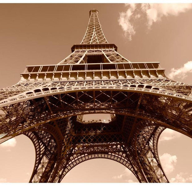 Cityscape Wallpaper Wall Mural - Eiffel Tower In Sepia