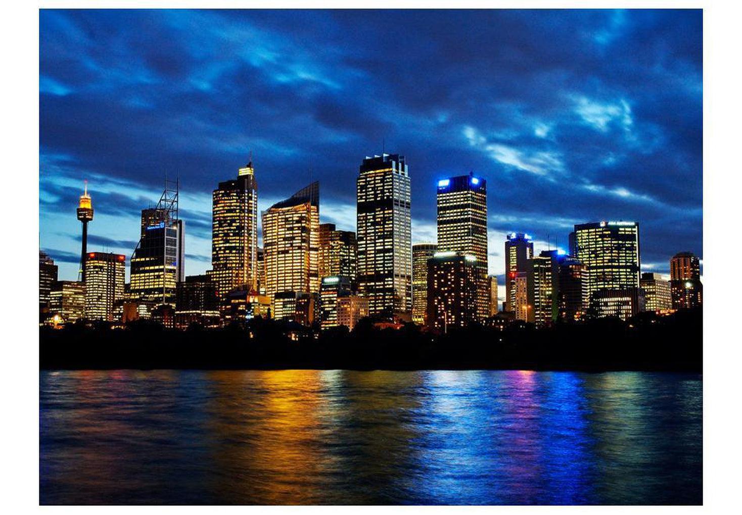 Cityscape Wallpaper Wall Mural - Evening Clouds Over Sydney