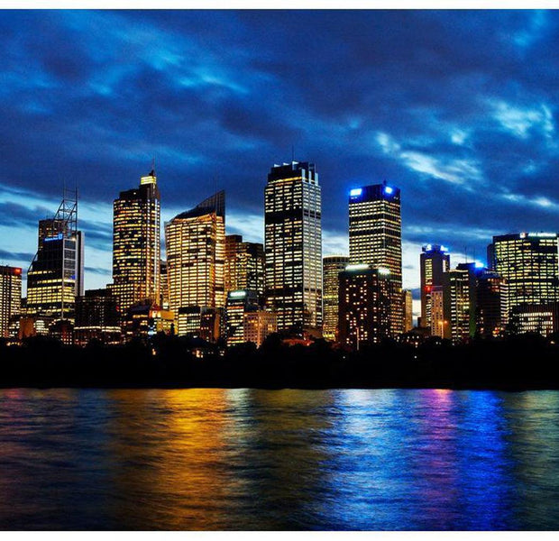 Cityscape Wallpaper Wall Mural - Evening Clouds Over Sydney