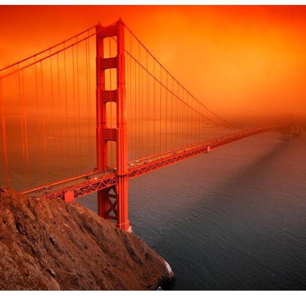Cityscape Wallpaper Wall Mural - Golden Gate Bridge