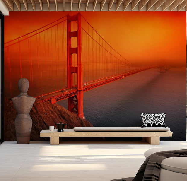 Cityscape Wallpaper Wall Mural - Golden Gate Bridge