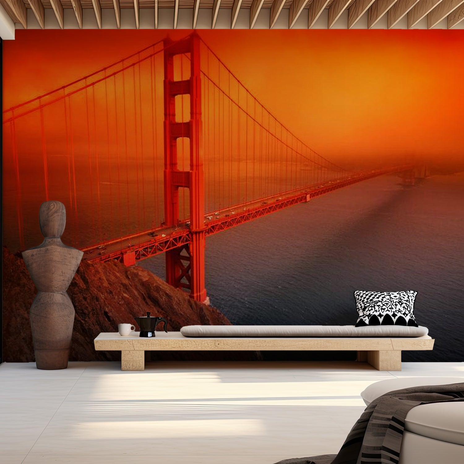 Cityscape Wallpaper Wall Mural - Golden Gate Bridge