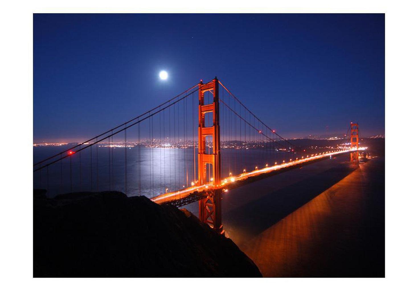 Cityscape Wallpaper Wall Mural - Golden Gate Bridge At Night