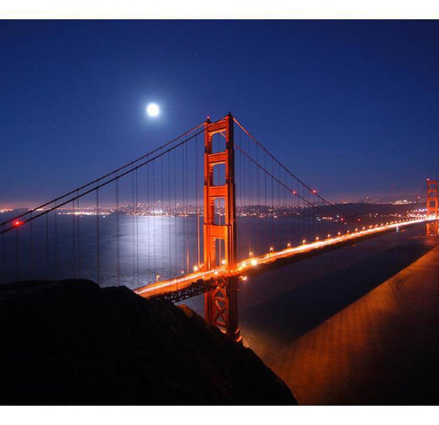 Cityscape Wallpaper Wall Mural - Golden Gate Bridge At Night
