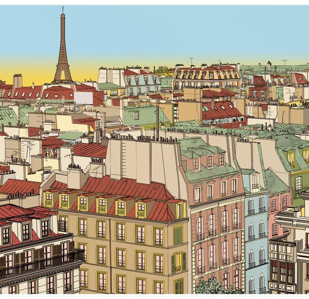 Cityscape Wallpaper Wall Mural - Good Morning Paris!