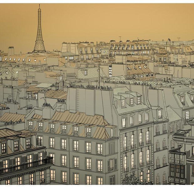 Cityscape Wallpaper Wall Mural - Good Night Paris!