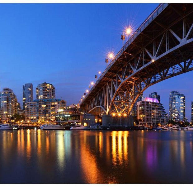 Cityscape Wallpaper Wall Mural - Granville Bridge - Vancouver Canada