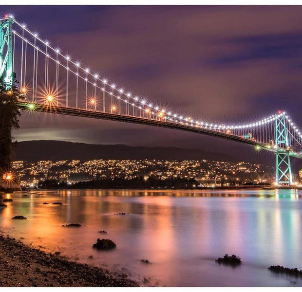 Cityscape Wallpaper Wall Mural - Lions Gate Bridge - Vancouver Canada