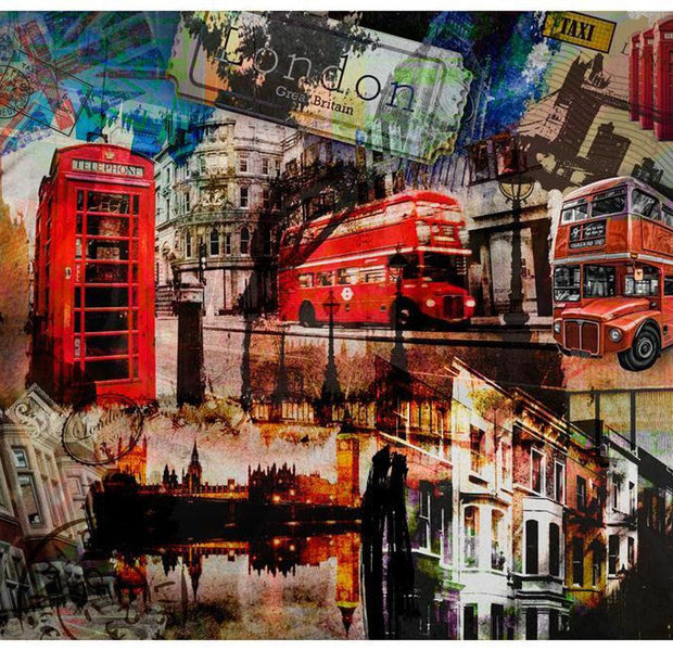 Cityscape Wallpaper Wall Mural - London Collage