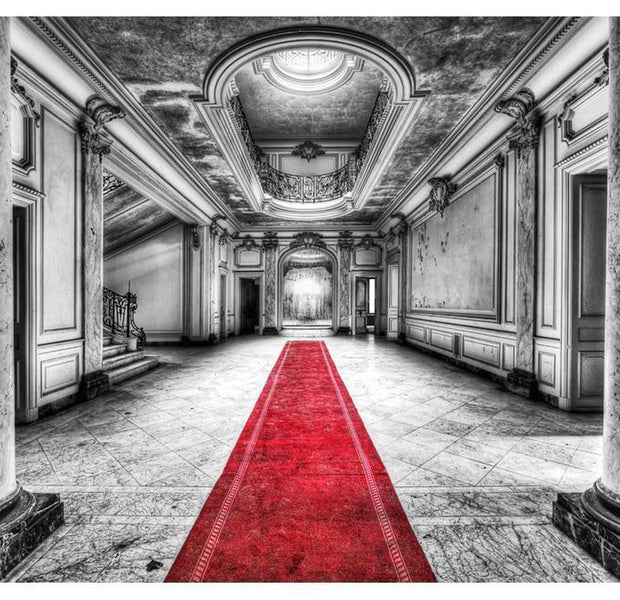 Cityscape Wallpaper Wall Mural - Mystery Marble - Black And White