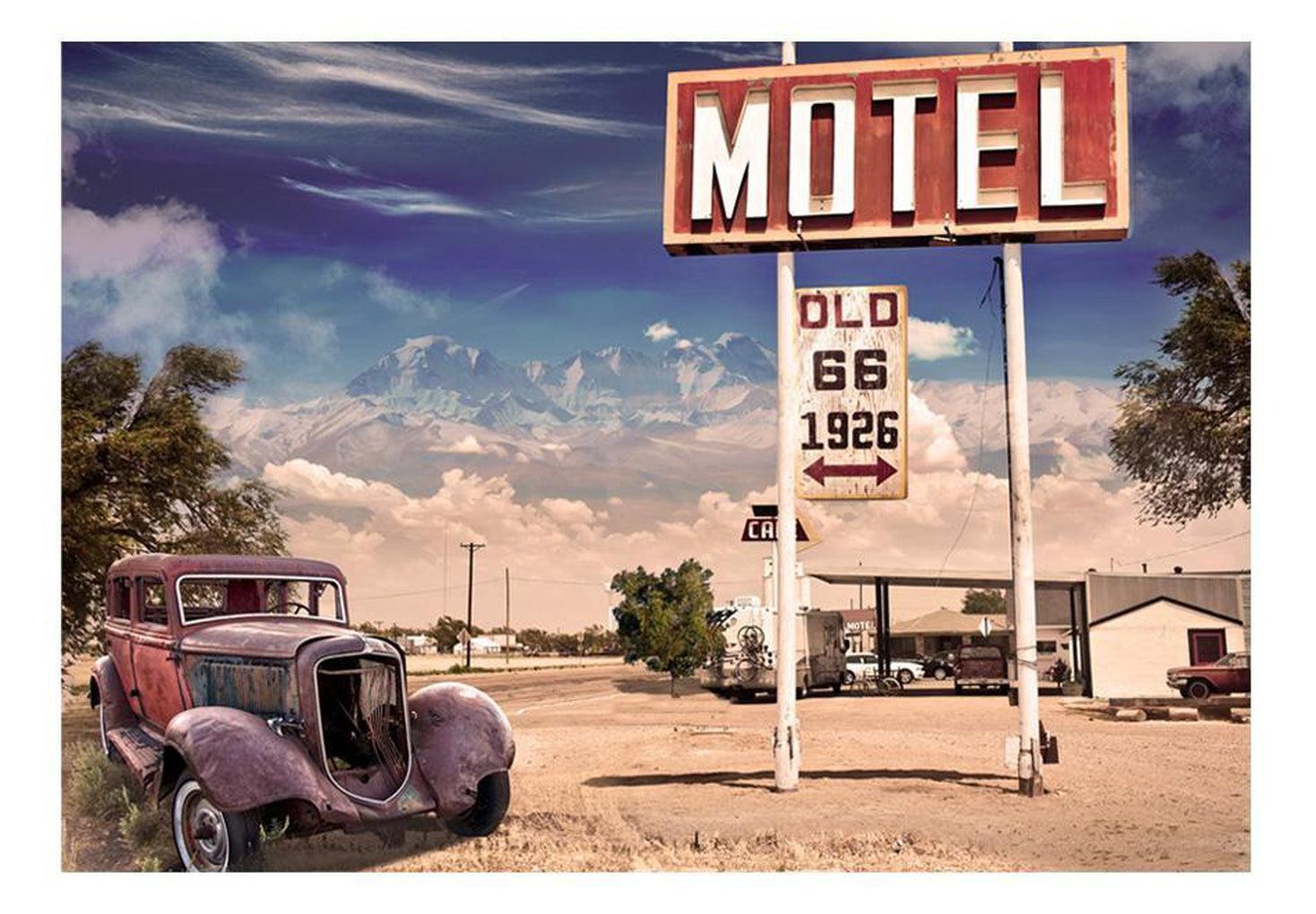 Cityscape Wallpaper Wall Mural - Old Motel