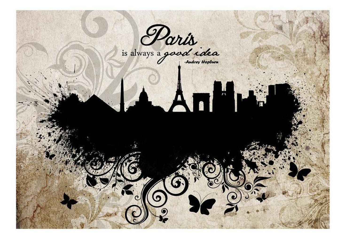 Cityscape Wallpaper Wall Mural - Paris Is Always A Good Idea - Vintage