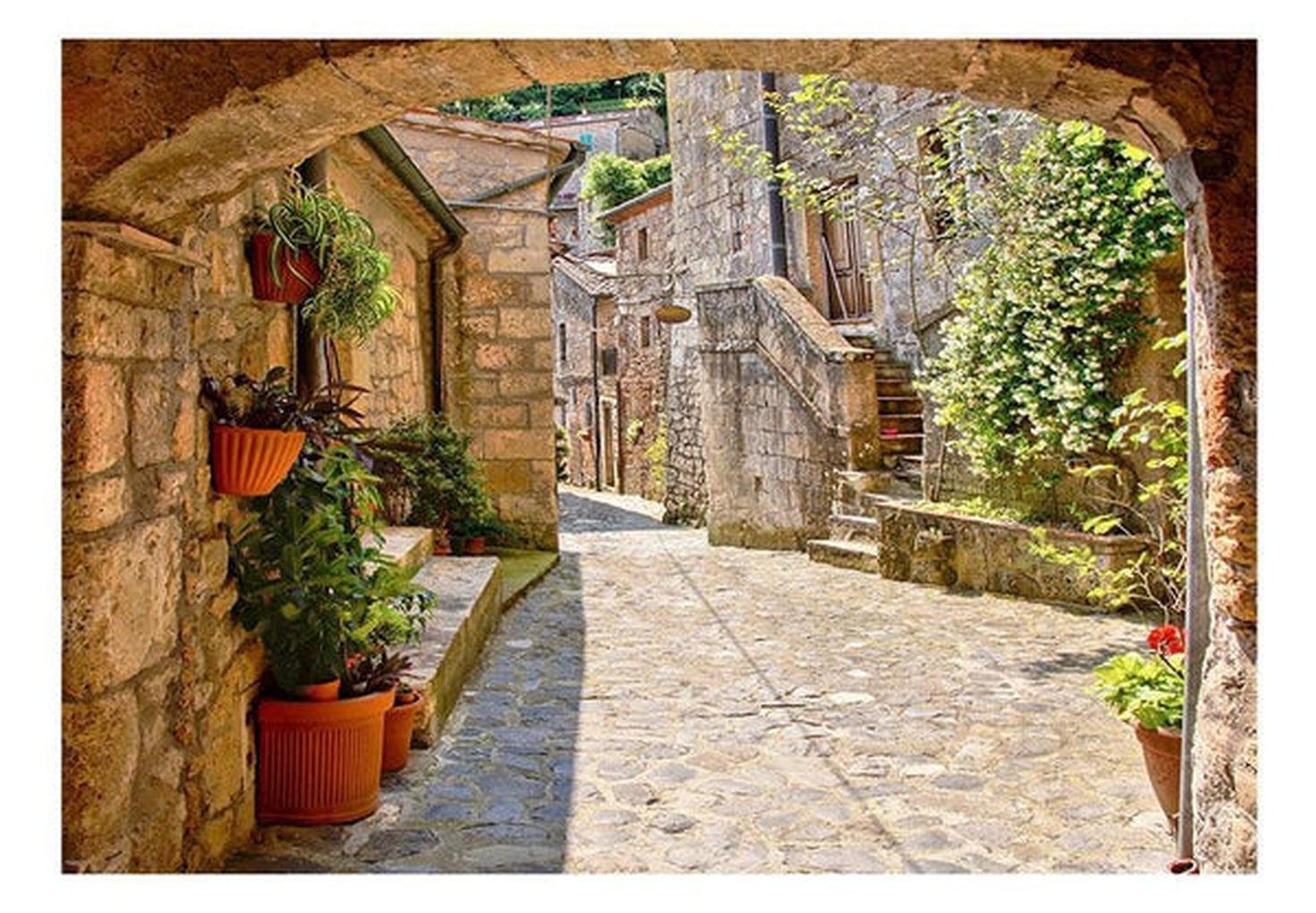 Cityscape Wallpaper Wall Mural - Provincial Alley In Tuscany