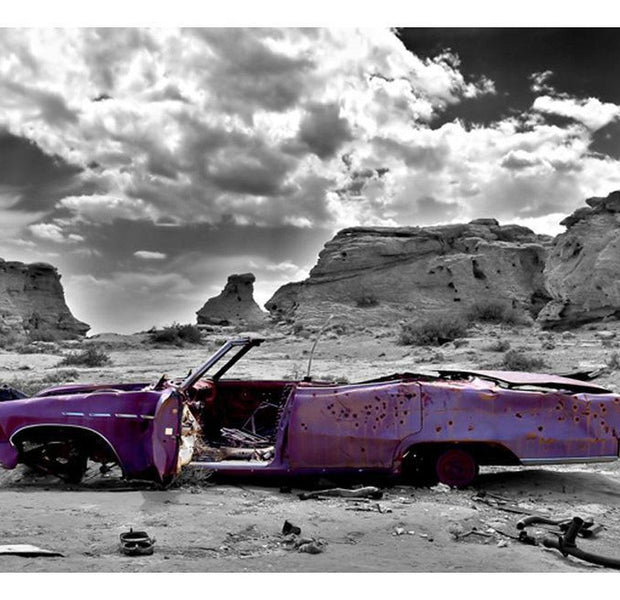 Cityscape Wallpaper Wall Mural - Retro Car On The Colorado Desert