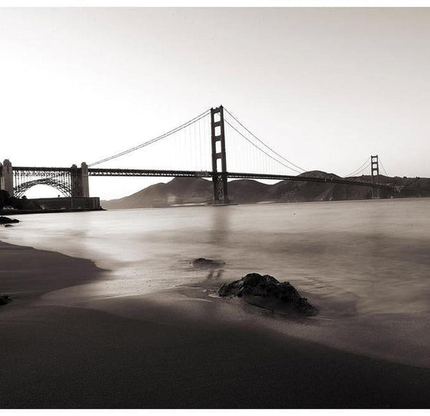 Cityscape Wallpaper Wall Mural - San Francisco: Golden Gate Bridge In Black And White