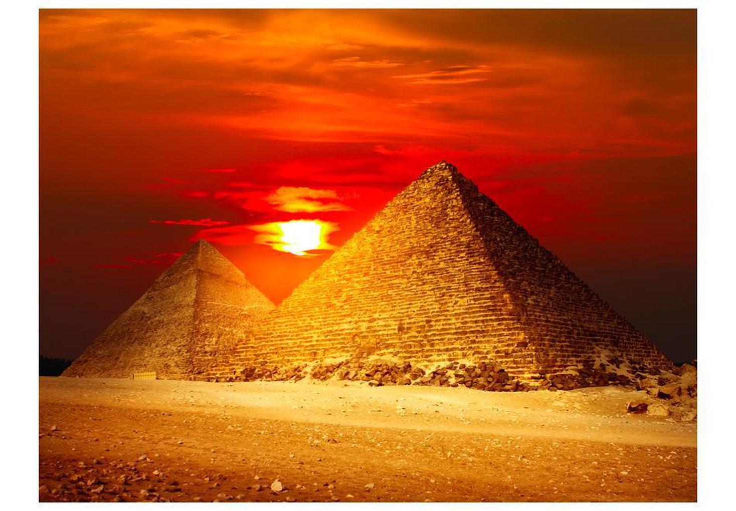 Cityscape Wallpaper Wall Mural - The Giza Necropolis - Sunset