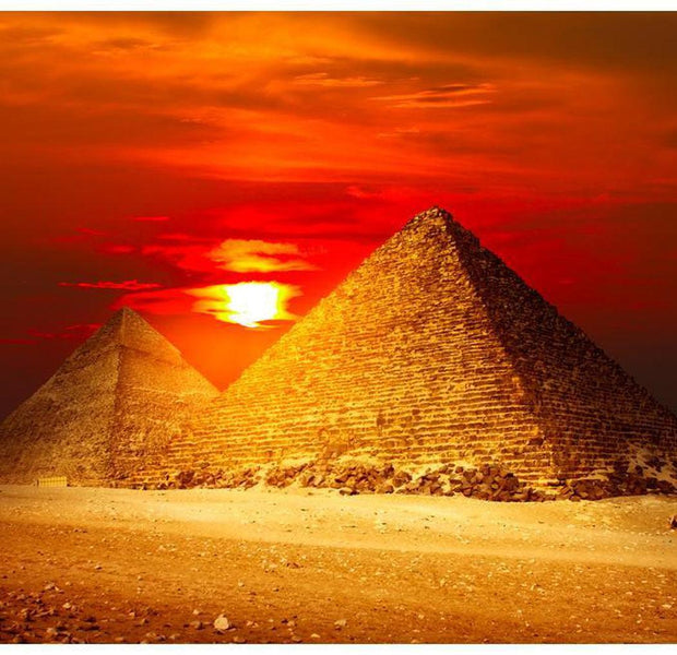 Cityscape Wallpaper Wall Mural - The Giza Necropolis - Sunset