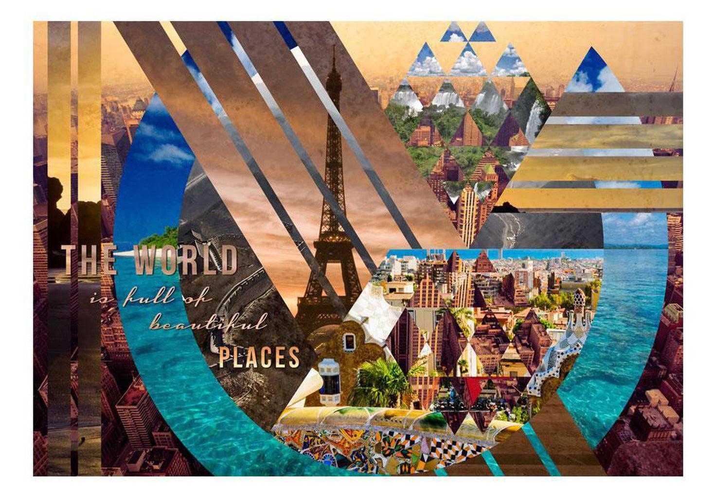 Cityscape Wallpaper Wall Mural - The World Collage