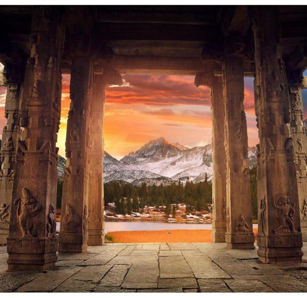Cityscape Wallpaper Wall Mural - Trail Of Rocky Temples