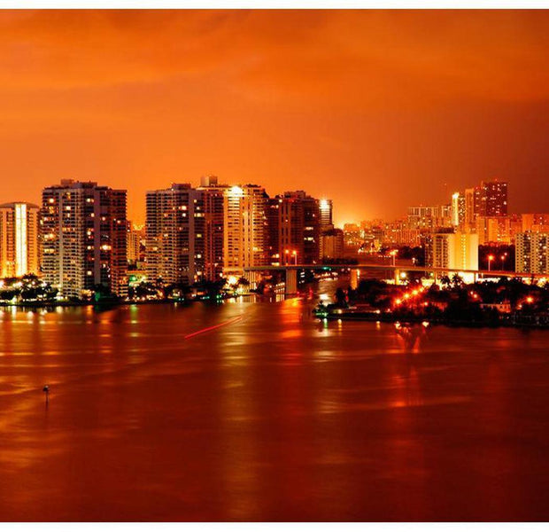 Cityscape Wallpaper Wall Mural - Welcome To Miami