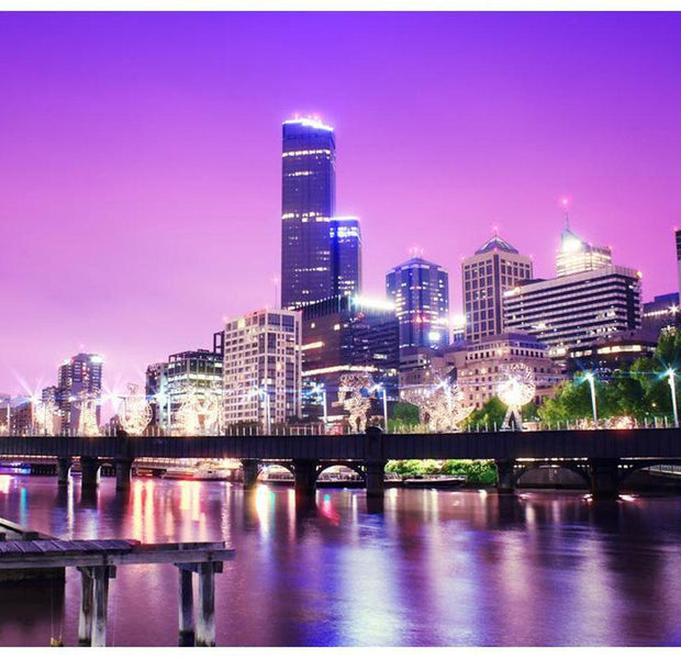 Cityscape Wallpaper Wall Mural - Yarra River - Melbourne