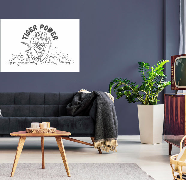 Animal Canvas Wall Art - Tiger Power