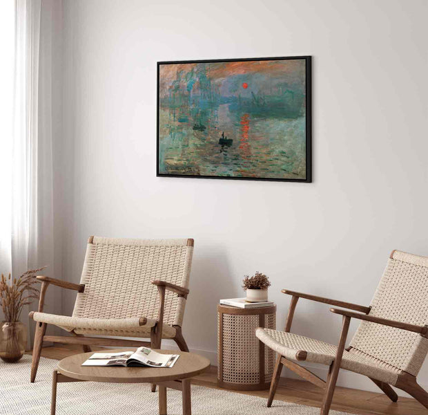 Floating Framed Canvas Art - Impression Sunrise - Claude Monet