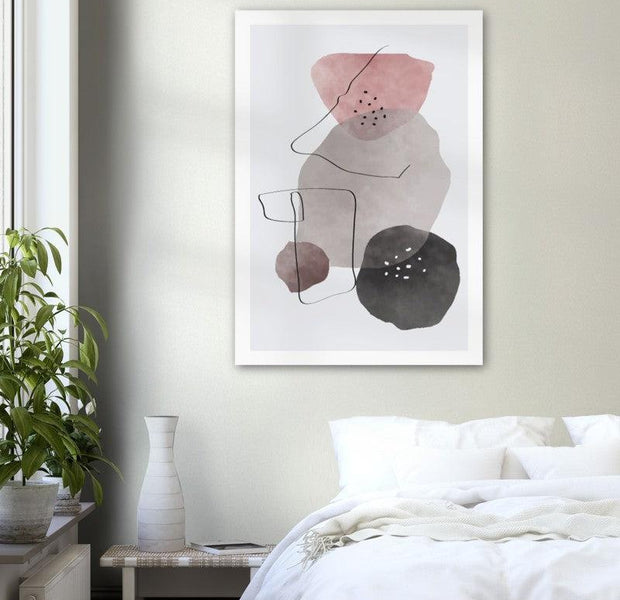 Watercolor Organic Shapes Abstract Poster 03