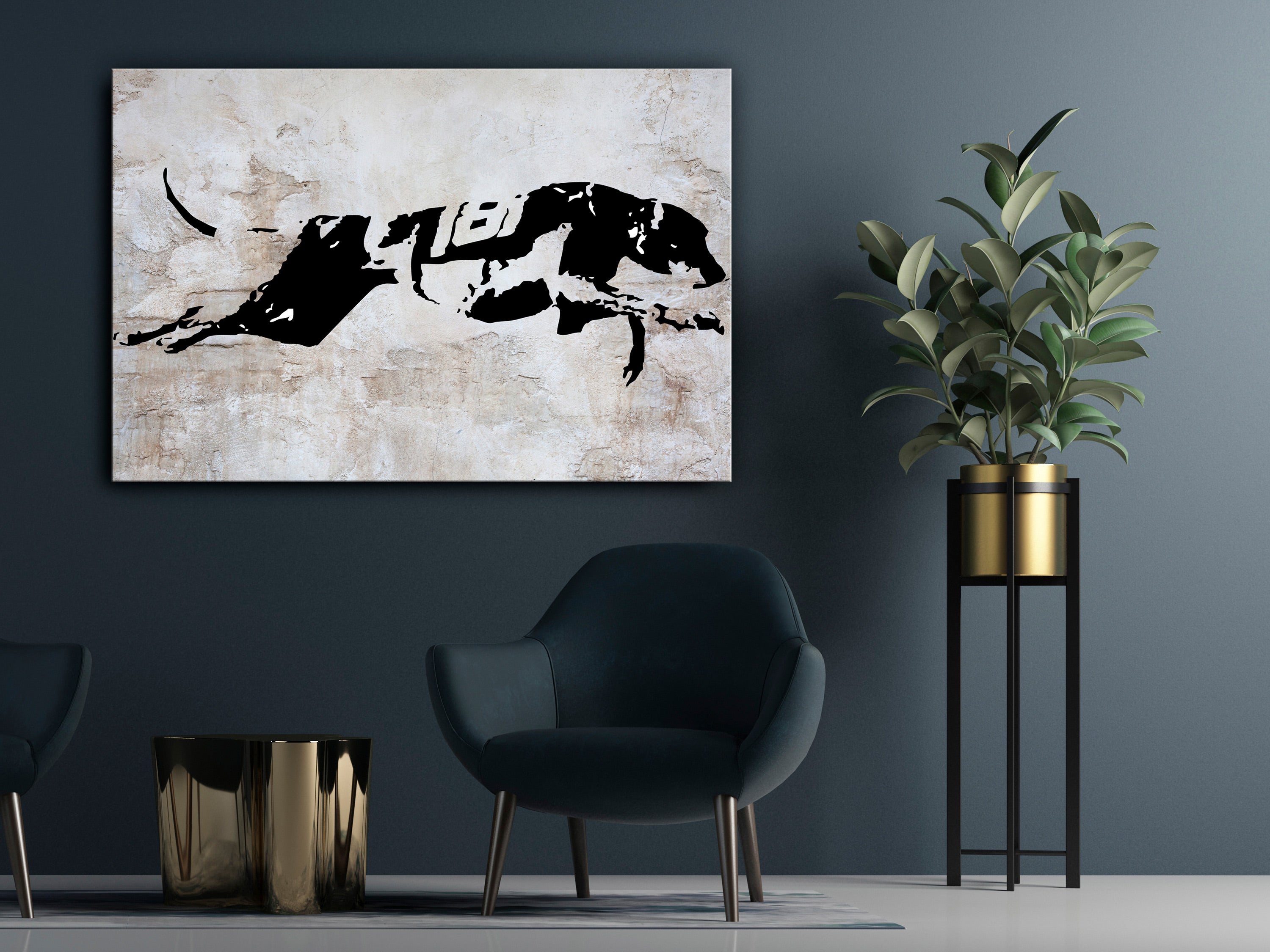Animal Canvas Wall Art - Greyhound Race