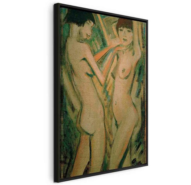 Floating Framed Canvas Art - Zwei Mädchen - Otto Mueller