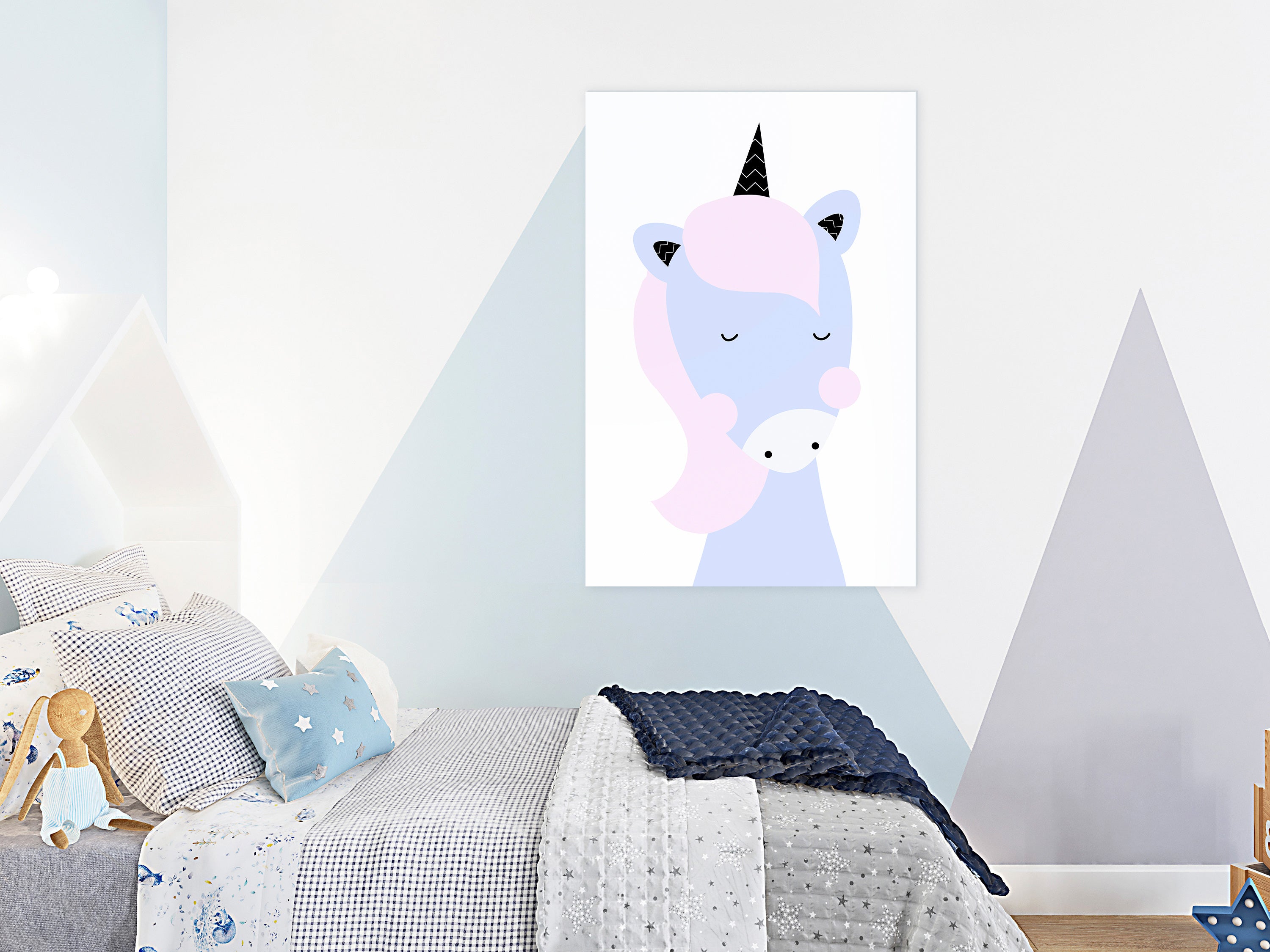 Cartoon Canvas Wall Art - Sweet Unicorn