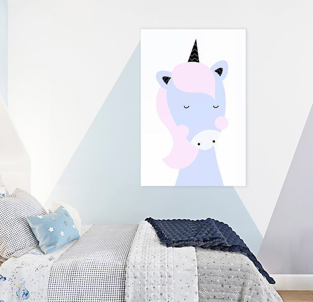 Cartoon Canvas Wall Art - Sweet Unicorn