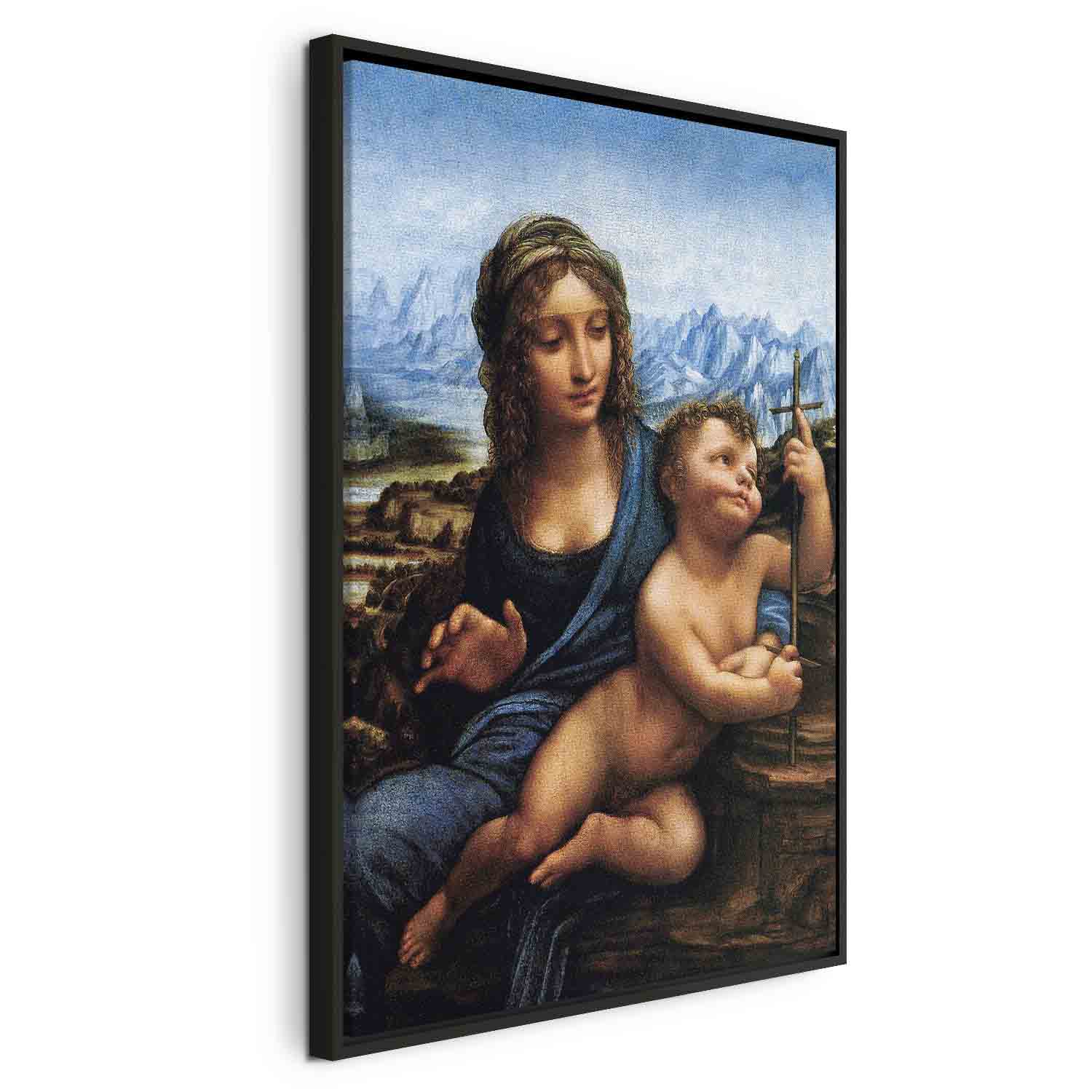 Floating Framed Canvas Art - Madonna With a Distaff - Leonardo da Vinci