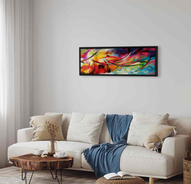 Floating Framed Canvas Art - Dance of the rainbow