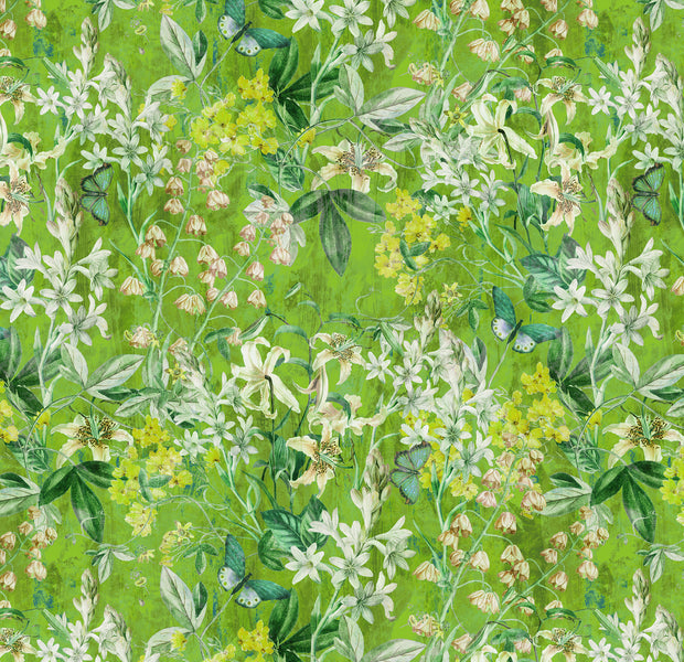 Premium Wallpaper Wall Mural - Spring Garden Lime Green