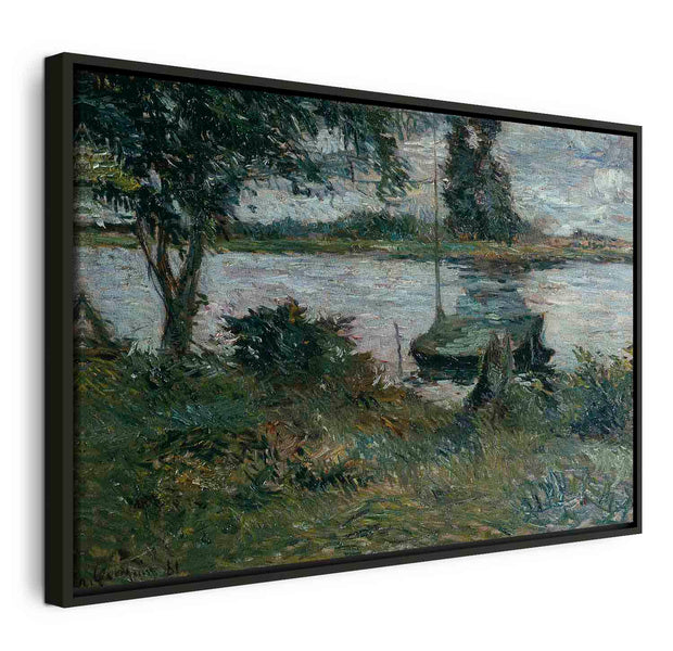 Floating Framed Canvas Art - Riverbank - Paul Gauguin