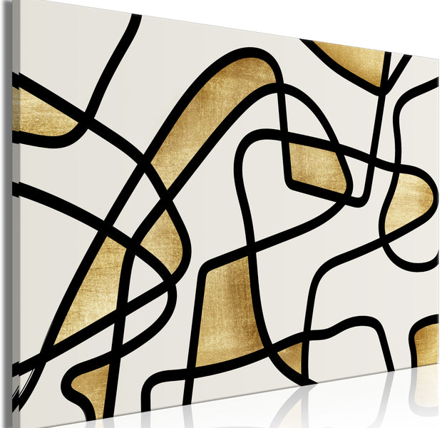 Abstract Canvas Wall Art - Golden Spiral