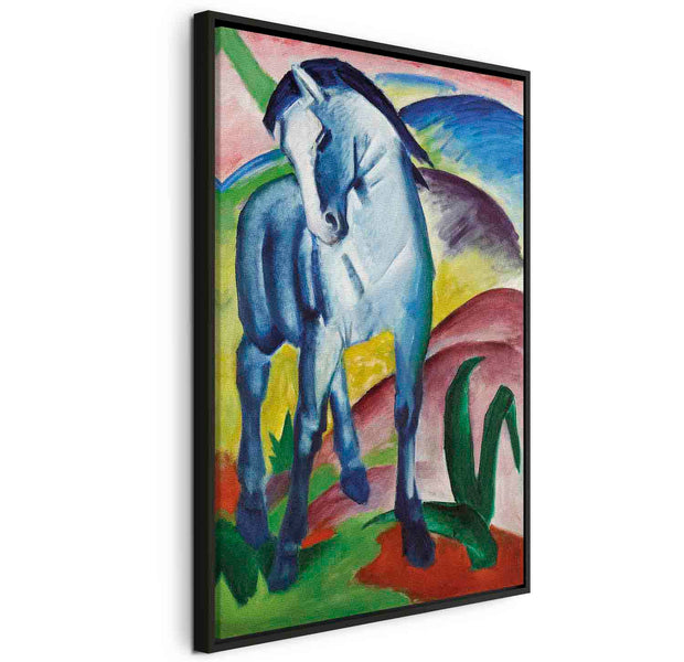 Floating Framed Canvas Art - Blue Horse - Franz Marc