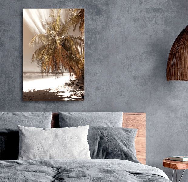 Landscape Canvas Wall Art - Palm Shadow