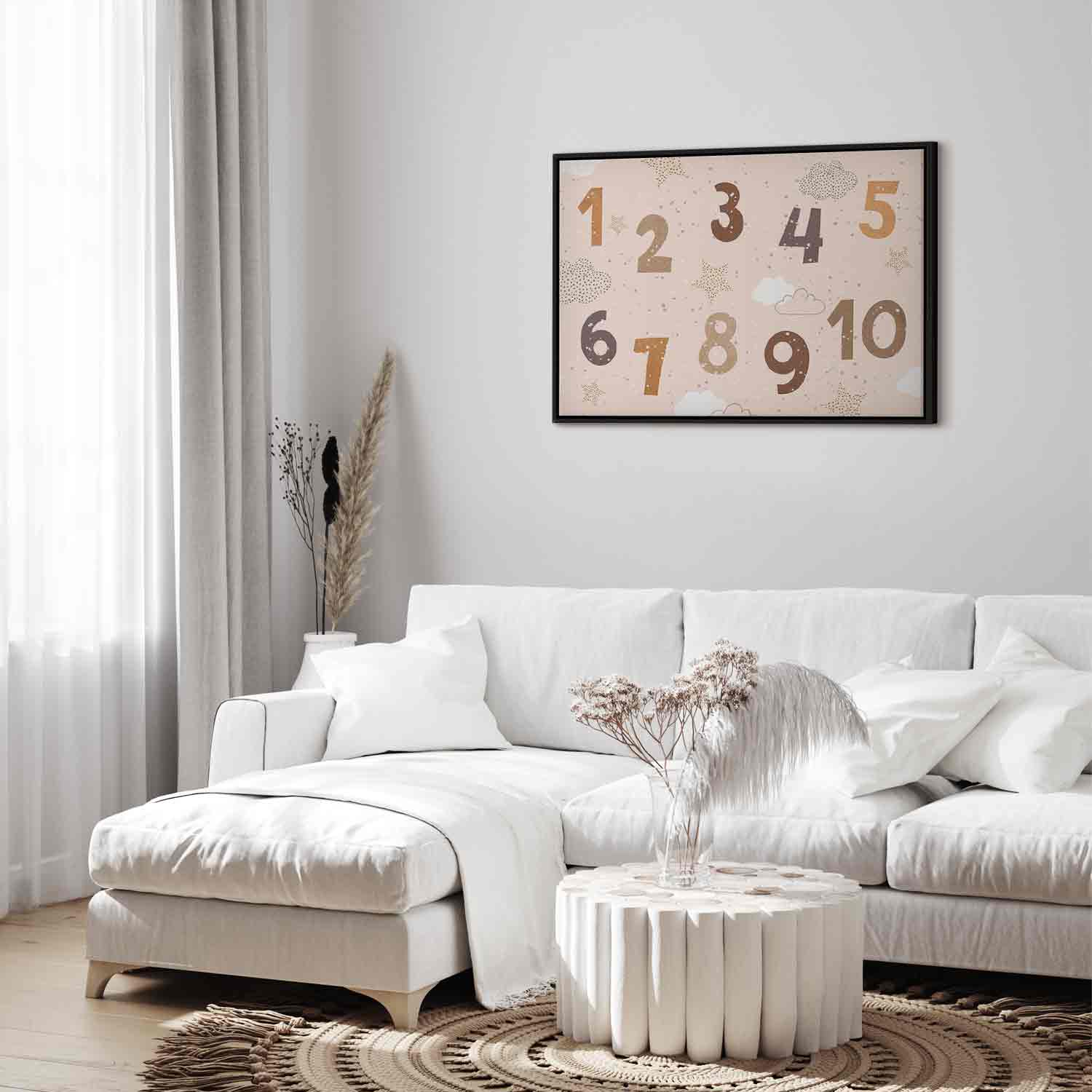 Floating Framed Canvas Art - Jumping Numbers