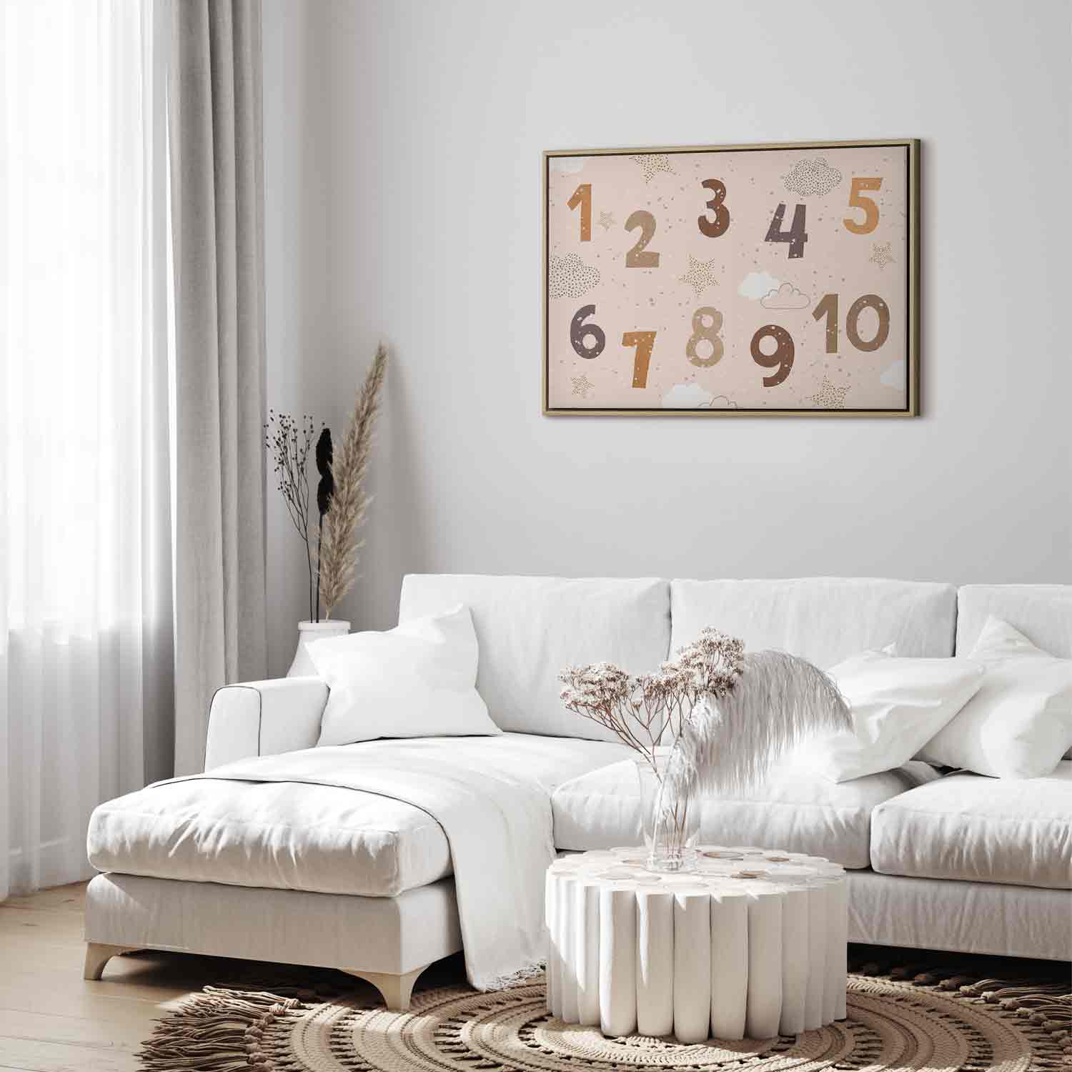 Floating Framed Canvas Art - Jumping Numbers