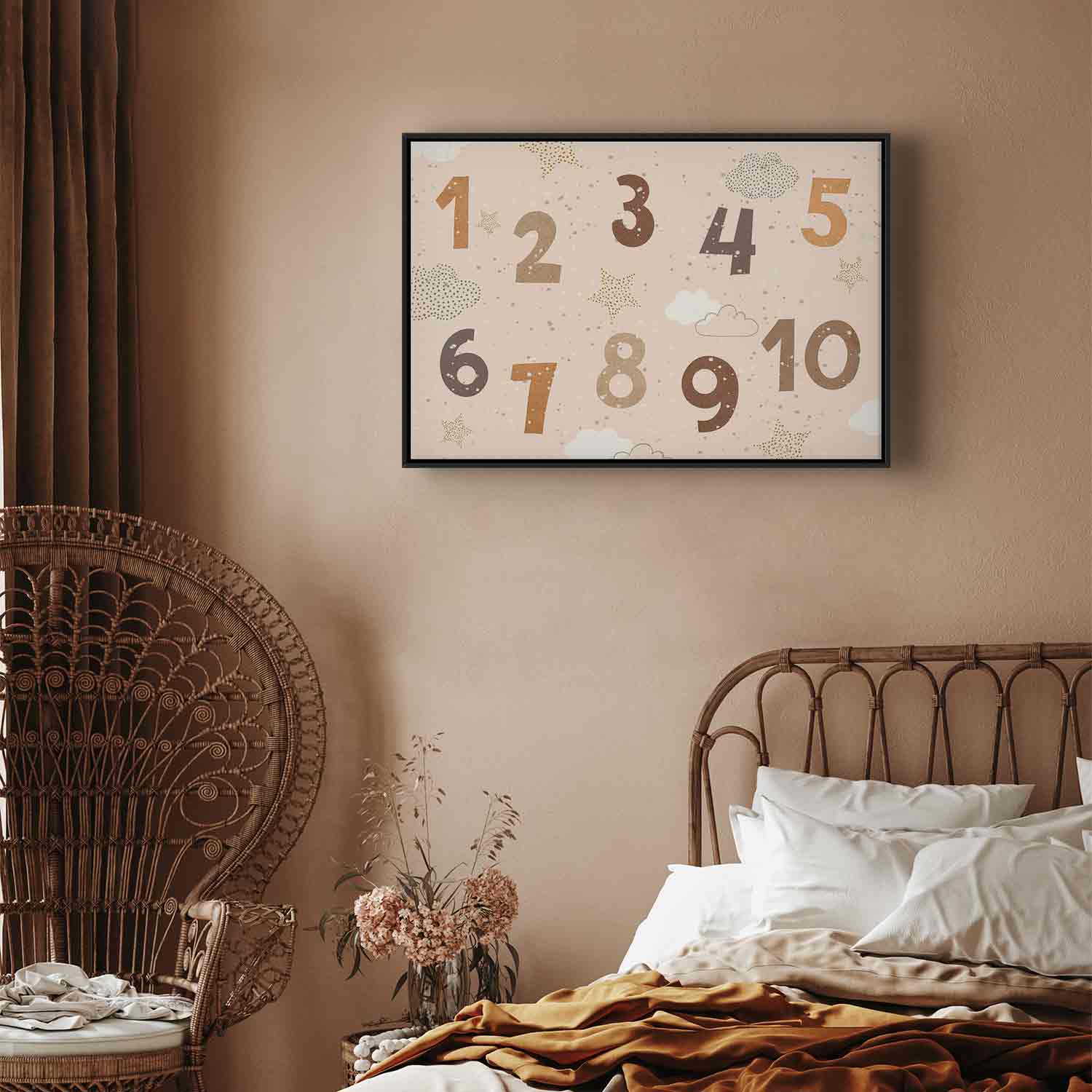 Floating Framed Canvas Art - Jumping Numbers