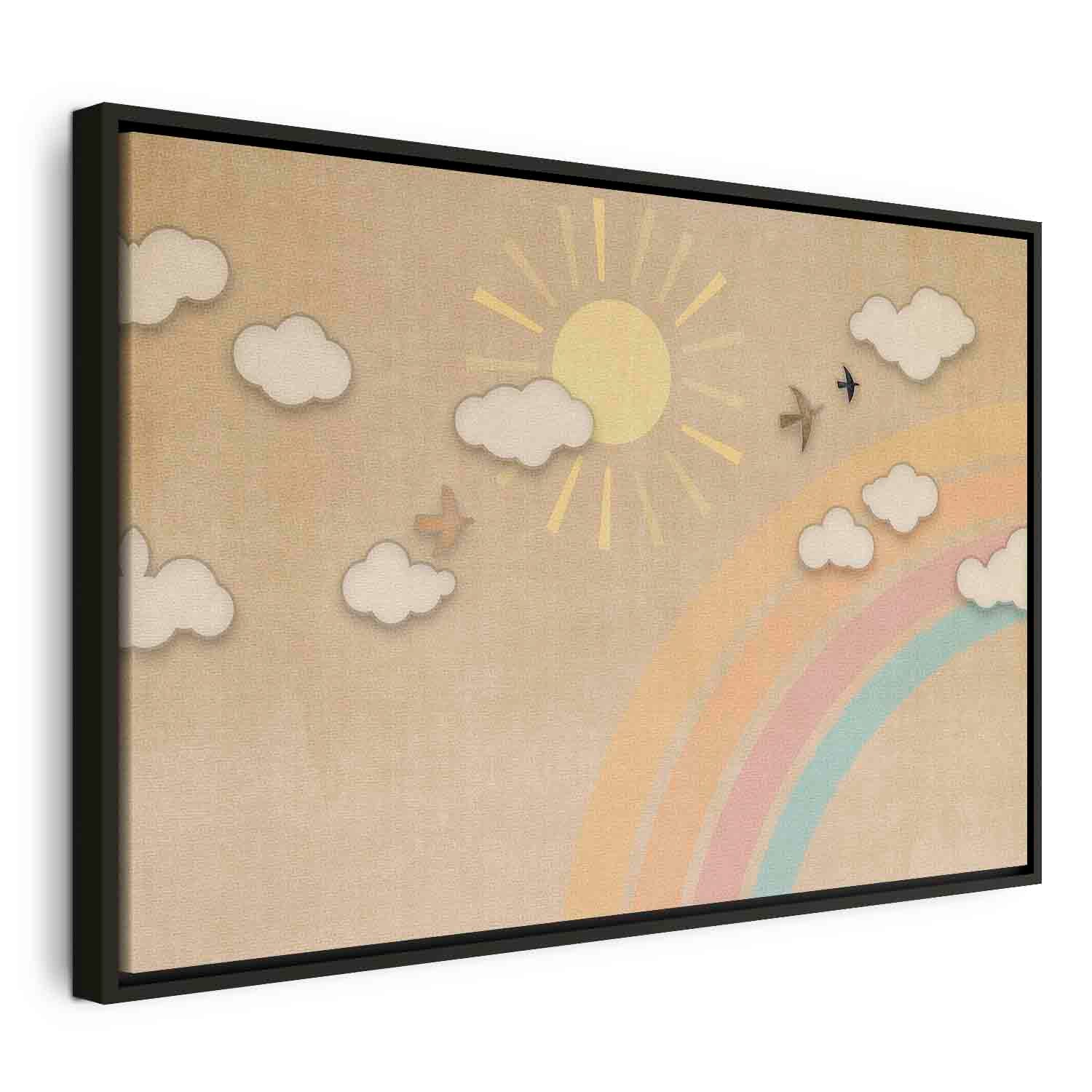 Floating Framed Canvas Art - Holiday Sky