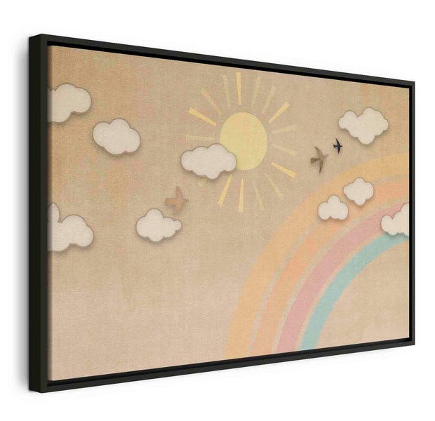 Floating Framed Canvas Art - Holiday Sky