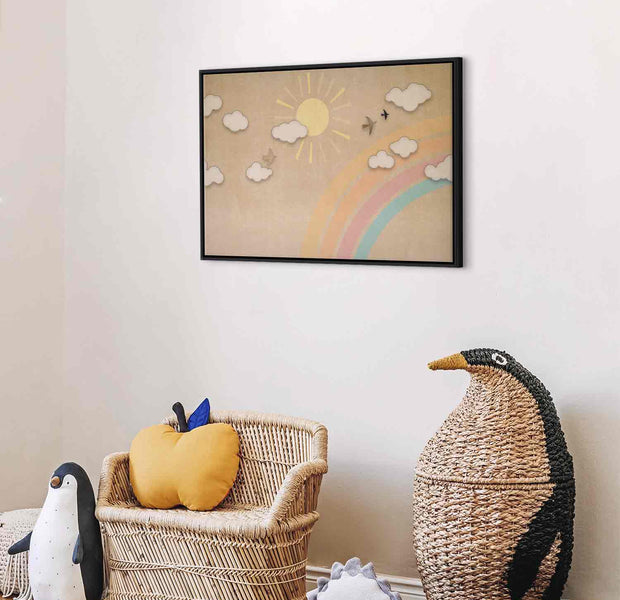 Floating Framed Canvas Art - Holiday Sky