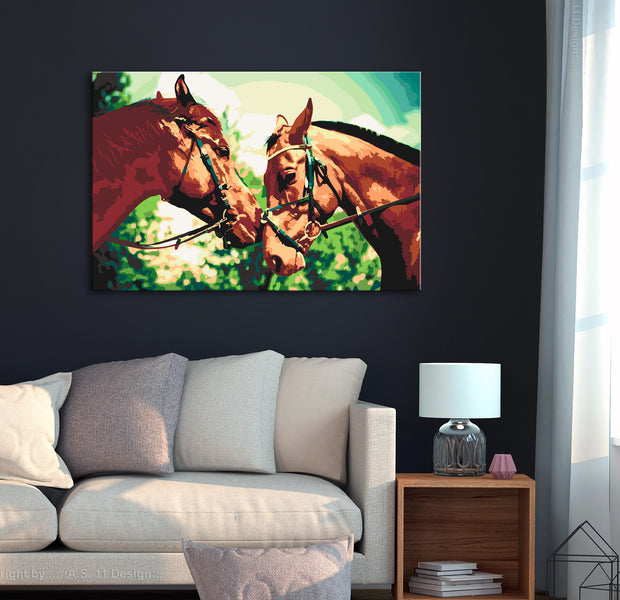 Paint By Numbers Kit - Two Horses