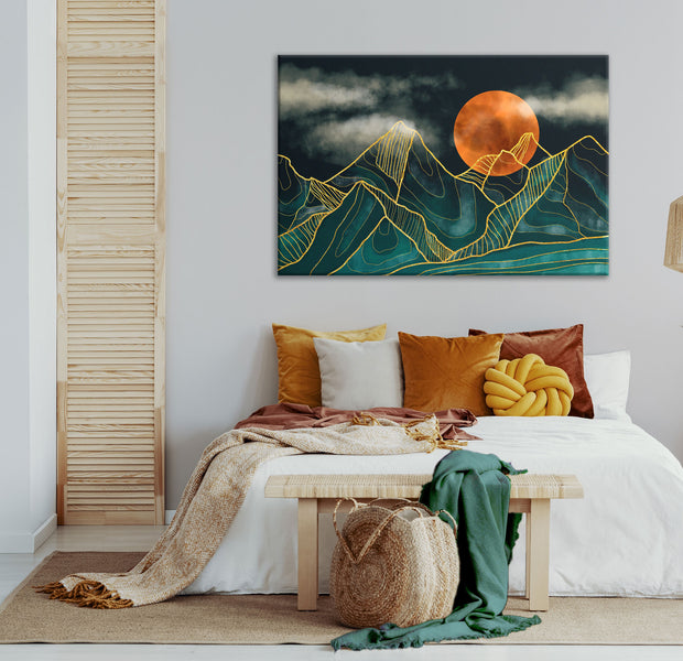 Abstract Canvas Wall Art - Mountain Calm