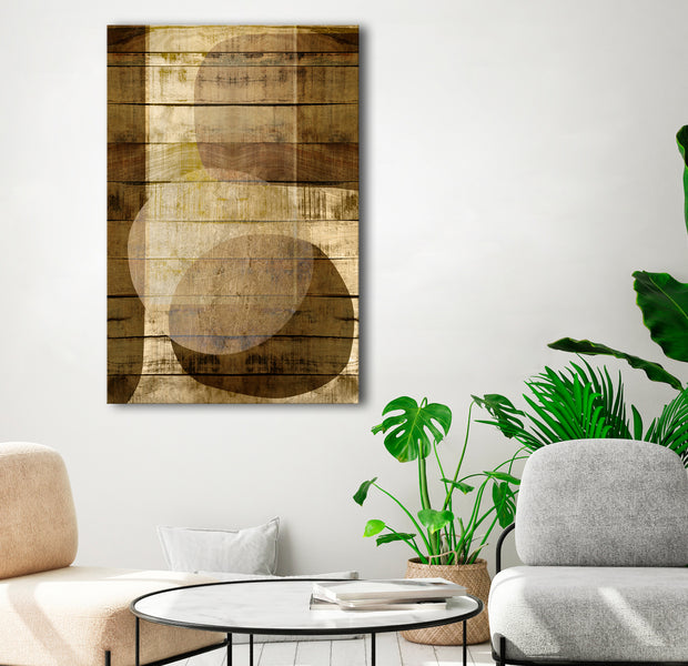 Abstract Canvas Wall Art - Golden Chocolate